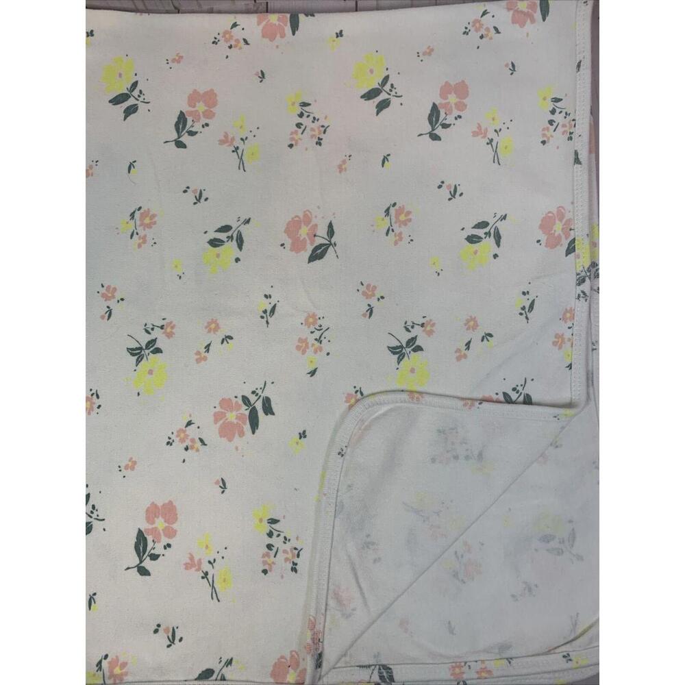 Carters Pink Yellow Floral Swaddle‎ Receiving Blanket 1616